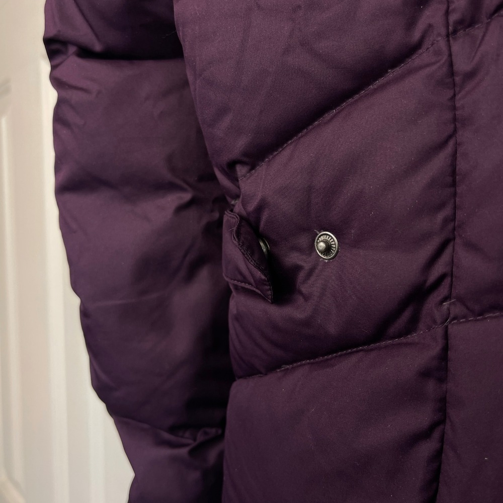 Eddie Bauer EB650 Womens M Down Puffer Jacket Quilted Full Zip Purple 0542 - Picture 10 of 11